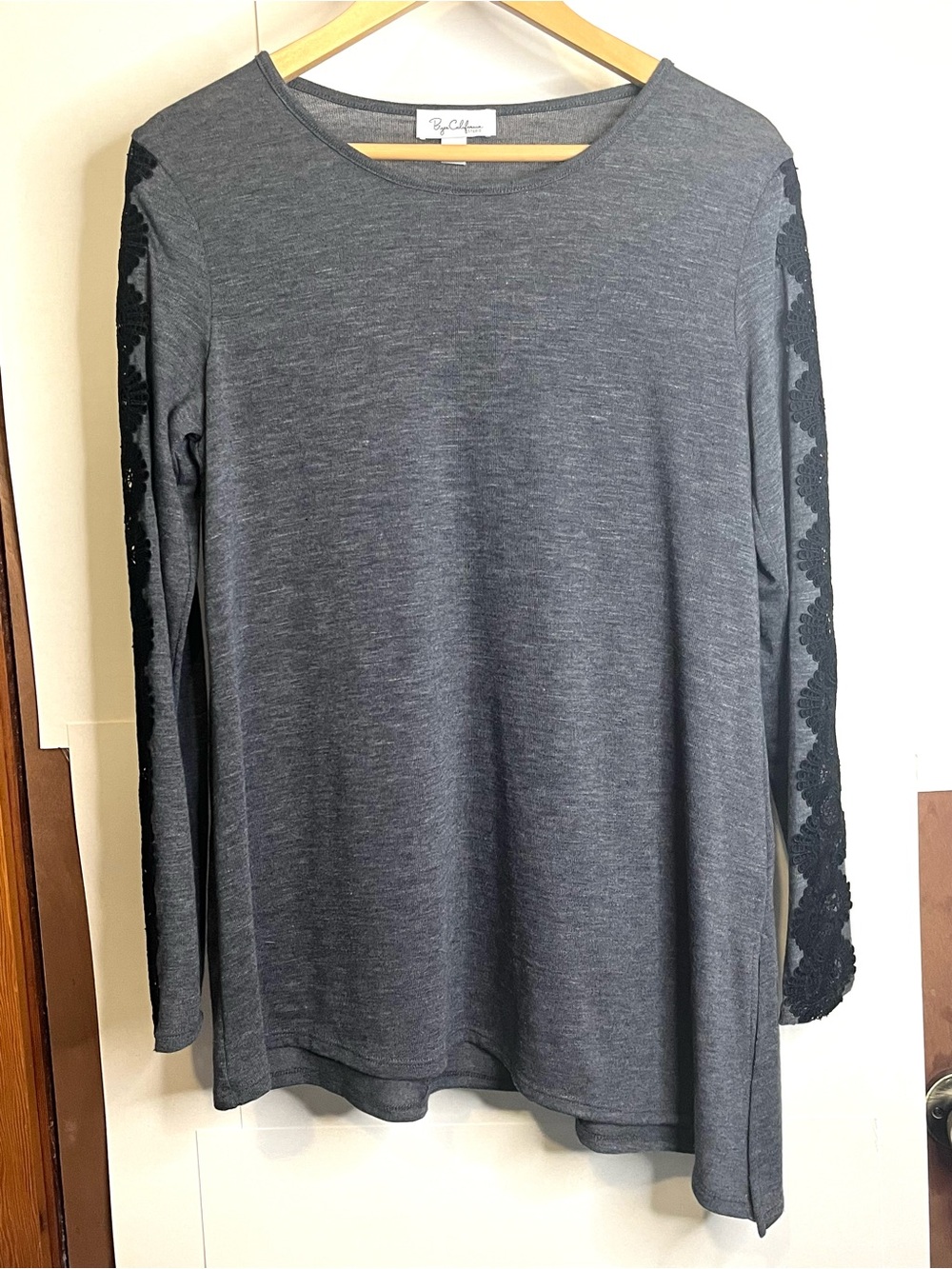 Byer California Studio Women’s (VTG L, Fits XS/S) Gray Lightweight Knit Top
